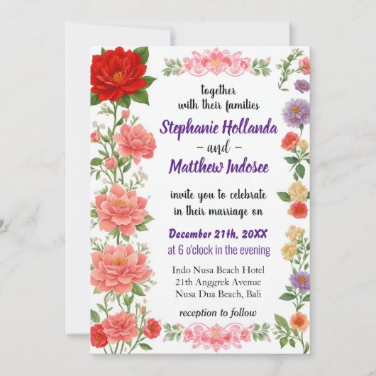 アグリモニア感謝の気持ち愛の表現 –  招待状 (正面)