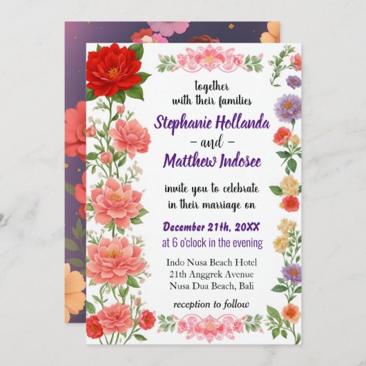 アグリモニア感謝の気持ち愛の表現 – 招待状 (正面/裏面)