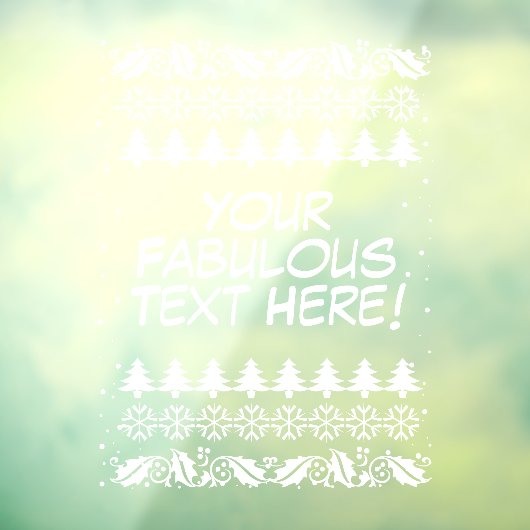 アグリークリスマスセーターカスタム文字装飾 ウィンドウサイン (シート3)