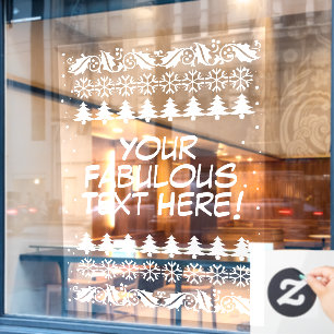 アグリークリスマスセーターカスタム文字装飾 ウィンドウサイン