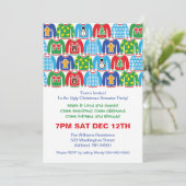 アグリークリスマスセーターパーティーホリデークリスマスパーティー 招待状 (スタンド正面)