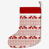 アグリーセーターの鹿のモノグラム スモールクリスマスストッキング (裏面)