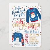 アグリーセータークリスマスパーティの招待状 招待状 (正面/裏面)