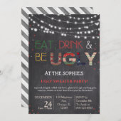 アグリーセータークリスマスホリデーパーティー招待状 招待状 (正面/裏面)