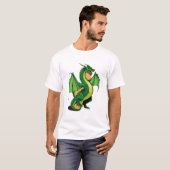 アグリーンドラゴンスタイルデザインメンズTシャツ Tシャツ (正面フル)