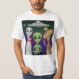 アグレイリトルグリーンアンナキエイリアンスケッチ Tシャツ