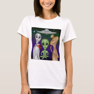 アグレイリトルグリーンアンナキエイリアンスケッチ Tシャツ