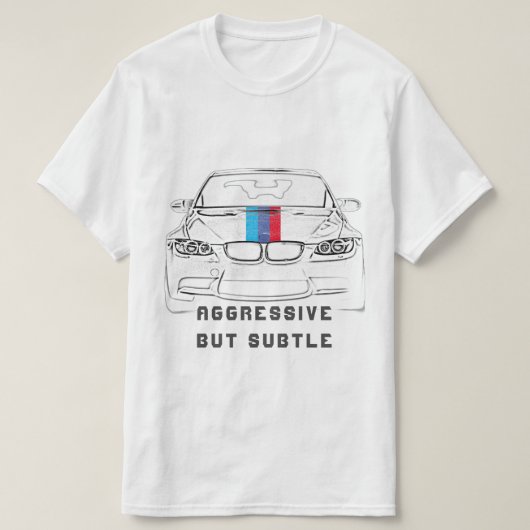 アグレッシブだがスタイル車の男性Tシャツ Tシャツ (デザイン正面)