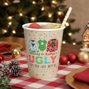 アグレッシブセーター クリスマス ベビーシャワー 紙コップ