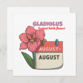 アグロリウス - 8月の誕生花 招待状 (正面/裏面)