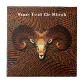 アケダ – ラムの頭 タイル (正面)