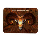 アケダ – ラムの頭 マグネット (横)