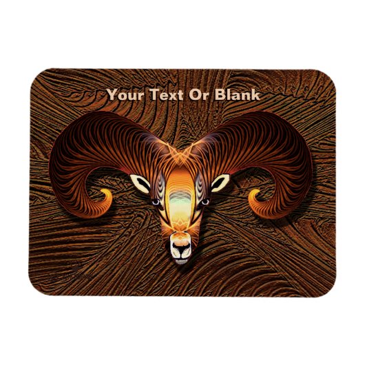 アケダ – ラムの頭 マグネット (横)