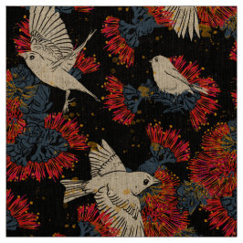 アケパとレフアハワイアンパターンon Linen ファブリック