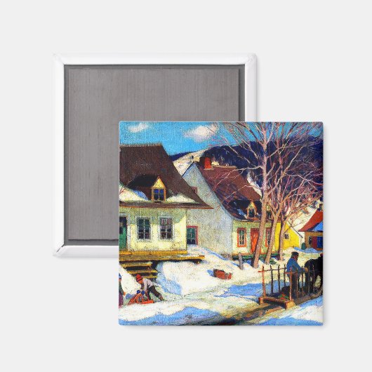 アケベックヴィレッジ通り – クラレンスガニオンアートワーク マグネット (正面/裏面)