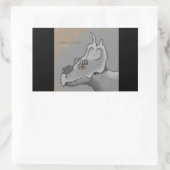 アケローサウラス 長方形シール (バッグ)