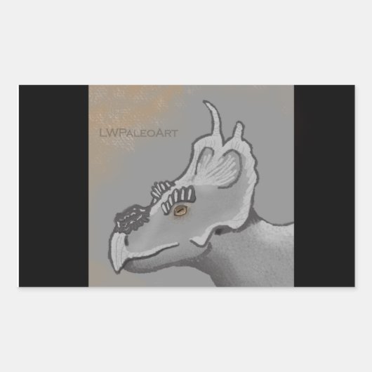 アケローサウラス 長方形シール (正面)