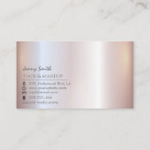 アゲイトバラ金ゴールドメタリックソフトピンク 名刺 (裏面)