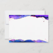 アゲイト神秘パープルピンクブルーモノグラム ノートカード (裏面)