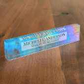 アゲエレガントテカラフルジオードストーンプロフェッショナル デスクネームプレート (側面)