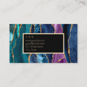 アゲエレガントテ金ゴールドブルーグリーンブラックデザイナー釜林 名刺 (裏面)