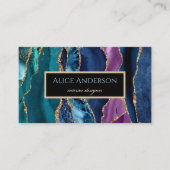 アゲエレガントテ金ゴールドブルーグリーンブラックデザイナー釜林 名刺 (正面)