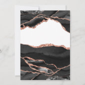 アゲエレガントート白黒バラゴールドフォイル結婚ズ 招待状 (裏面)