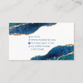 アゲエレガントート銀河系ブルー金ゴールド会計士業務 名刺 (裏面)