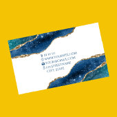 アゲエレガントート銀河系ブルー金ゴールド会計士業務 名刺