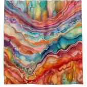 アゲカラフルテゲードジェムストーン(2) シャワーカーテン (正面)