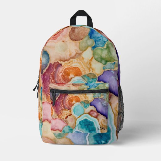 アゲカラフルテゲードジェムストーン(7) プリントバックパック (正面)