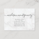 アゲガーリーート金ゴールドグリッター大理石モノグラムメイクアップ 名刺 (裏面)