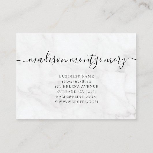 アゲガーリーート金ゴールドグリッター大理石モノグラムメイクアップ 名刺 (裏面)