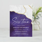 アゲスタイリッシュート&大理石16誕生日 招待状 (スタンド正面)