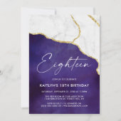 アゲスタイリッシュート&大理石18誕生日 招待状 (正面)