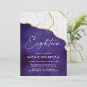 アゲスタイリッシュート&大理石18誕生日 招待状 (スタンド正面)