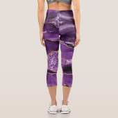 アゲットパープルバイオレット金ゴールドグリッターゲードユアネーム カプリレギンス (裏面)