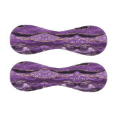 アゲットパープルバイオレット金ゴールドグリッターゲードユアネーム 野球ボール (パネル)