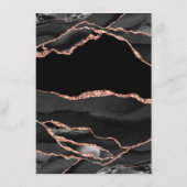 アゲテエレガントブラックバラ金ゴールドウェディングレセプション エンクロージャーカード (裏面)