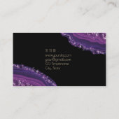 アゲテエレガントブラックパープルデザイナー 名刺 (裏面)