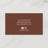 アゲテエレガントブラック金ゴールド大理石レンガ美しいサロン 名刺 (裏面)