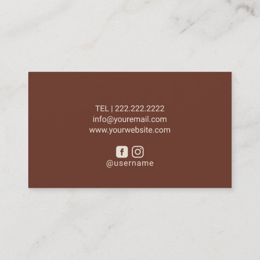 アゲテエレガントブラック金ゴールド大理石レンガ美しいサロン 名刺 (裏面)