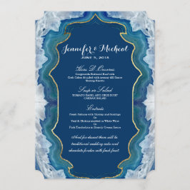 アゲテエレガントブルーかわいらしティール（緑がかった色）エッジパターン メニュー