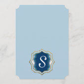 アゲテエレガントブルーかわいらしティール(緑がかった色)エッジパターン メニュー (裏面)