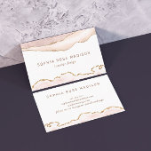 アゲテエレガントマーブルウォーターカラーコーラル金ゴールド 名刺