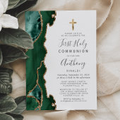 アゲテゲードグリーン金ゴールドファーストホーリーコミュニオン 招待状