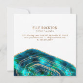 アゲテゲードコズミッククリスタルブルーグリーングリッター 招待状 (裏面)