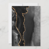 アゲテジオードブラック金ゴールドグリッター確認 招待状 (裏面)