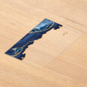 アゲテジオードブルー金ゴールド文字ファーストホーリーコミュニオン アクリル招待状 (レイダウン)