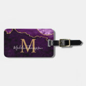 アゲテスタイリッシュグパープルモノグラム ラゲッジタグ (正面横)